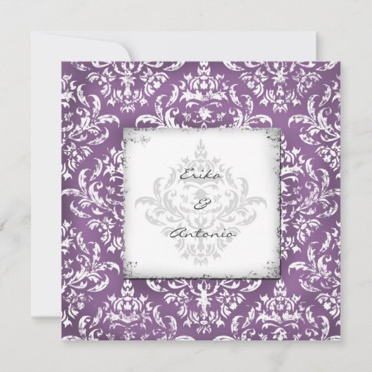 GC | Erika Damask-Eggplant Kaart (Voorkant)