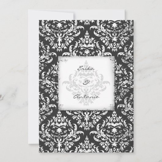GC | Erika  Damask-Grey 5x7 Kaart (Voorkant)