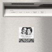 GC | Erika  Damask Save the Date-Charcoal Magneet (Insitu (Vaatwasser))