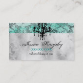 GC Fabulous French Turquoise Damask Visitekaartje (Achterkant)