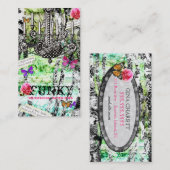 GC | Fysische  charme zwart - verticaal Visitekaartje (Voorkant / Achterkant)