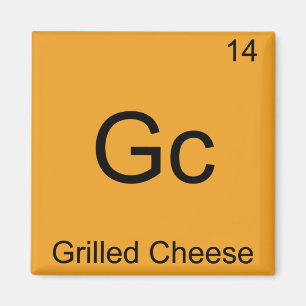 Gc - Gegrilde kaasschaafscheikunde symbool Magneet