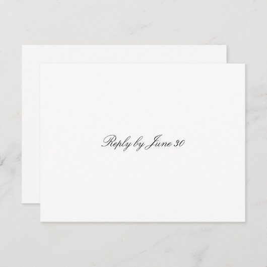 GC | Gewoon witte RSVP (Voorkant / Achterkant)