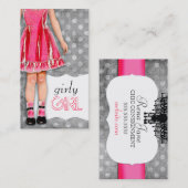 GC | Girly Girl Doll Hot Pink Visitekaartje (Voorkant / Achterkant)