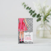 GC | Girly Girl Doll Hot Pink Visitekaartje (Staand voorkant)