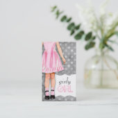 GC | Girly Girl Doll Pink Visitekaartje (Staand voorkant)