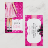 GC | Girly Girl Doll Pink Visitekaartje (Voorkant / Achterkant)