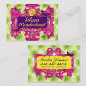 GC Glam Wonderland Roze Limoen Tuft Visitekaartje (Voorkant / Achterkant)