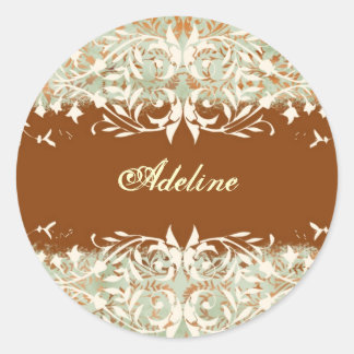 GC | Gouden Meloen Verbrand Sinaasappel Ronde Sticker