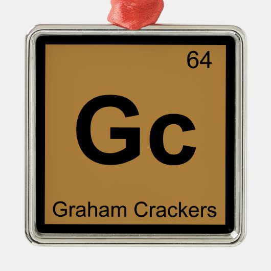 Gc - Graham Crackers Chemistry Periodic Table Metalen Ornament (Voorkant)