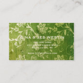 GC | Groene groene Floral Visitekaartje (Achterkant)