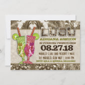 GC Hawaiian Cocktails Sandy Brown Kaart (Voorkant)