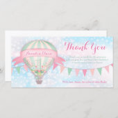 GC Hete Luchtballon Eerste Verjaardag Bedankt (Voorkant / Achterkant)