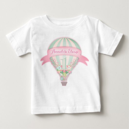 GC Hete Luchtballon Eerste Verjaardag T-shirt (Voorkant)