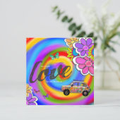 GC Hippy Tie Dye Invite 2 Kaart (Staand voorkant)