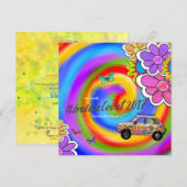 GC Hippy Tie Dye Invite Bridal Cert Kaart (Voorkant / Achterkant)