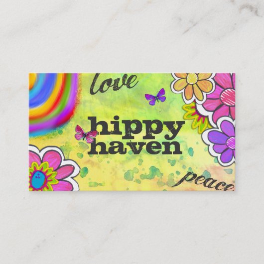 GC | Hippy Tie Dye Yellow Visitekaartje (Voorkant)