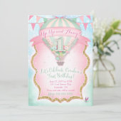 GC Hot Air Ballon eerste verjaardag Caroline Kaart (Staand voorkant)