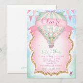 GC Hot Air ballon, eerste verjaardag Kaart (Voorkant / Achterkant)