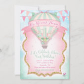 GC Hot Air Ballon First Birthday Olivia Kaart (Voorkant)