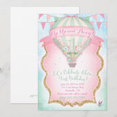 GC Hot Air Ballon First Birthday Olivia Kaart (Voorkant / Achterkant)