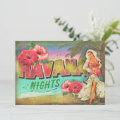 GC HOT HAVANA NACHTINVITATIE KAART (Staand voorkant)