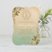 GC In Love Forever in Love Roos Blauwgroen Ombre Kaart (Staand voorkant)