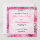 GC | Jolie Black Chandelier Pink Grey Damask Kaart (Achterkant)