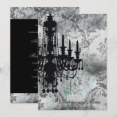 GC | Jolie Chandelier Gray Damask Kaart (Voorkant / Achterkant)