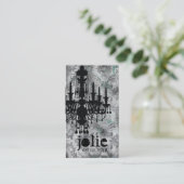 GC | Jolie Chandelier Gray Damask Visitekaartje (Staand voorkant)