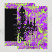 GC | Jolie Chandelier Hot Violet Damask Kaart (Voorkant / Achterkant)