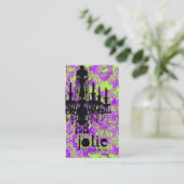 GC | Jolie Chandelier Hot Violet Damask Visitekaartje (Staand voorkant)