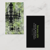 GC | Jolie Chandelier Limoen Gray Damask Visitekaartje (Voorkant / Achterkant)