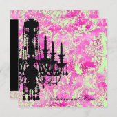 GC | Jolie Chandelier Limoen Pink Damask Kaart (Voorkant / Achterkant)