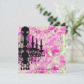 GC | Jolie Chandelier Limoen Pink Damask Kaart (Staand voorkant)