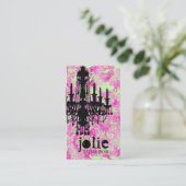 GC Jolie Chandelier Limoen Pink Damask Visitekaartje (Staand voorkant)