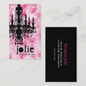 GC Jolie Chandelier White Pink Damask Visitekaartje (Voorkant / Achterkant)