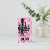 GC Jolie Chandelier White Pink Damask Visitekaartje (Staand voorkant)