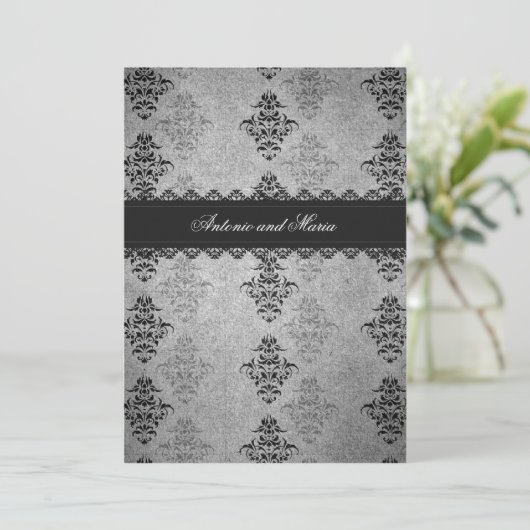 GC | Koolsteengrijze  glam Kaart (Staand voorkant)