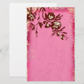 GC | Lemon Cream Roos Stationery Briefpapier (Voorkant / Achterkant)