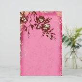 GC | Lemon Cream Roos Stationery Briefpapier (Staand voorkant)