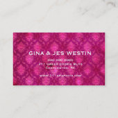 GC | Life & Living Damask Hot Pink Visitekaartje (Achterkant)