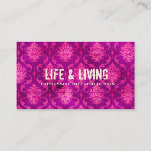 GC Life & Living Damask Pink N Paars Visitekaartje