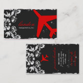 GC-LUCHTVAARTMAATSCHAPPIJ AFSLUITEN Red Charcoal D Visitekaartje (Voorkant / Achterkant)