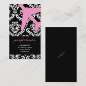 GC | LUCHTVAARTMAATSCHAPPIJ UIT Roze Damask Visitekaartje (Voorkant / Achterkant)