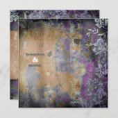 GC | Luscious Rustic DarkPurple Flower Metallic Kaart (Voorkant / Achterkant)