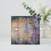 GC | Luscious Rustic DarkPurple Flower Metallic Kaart (Staand voorkant)