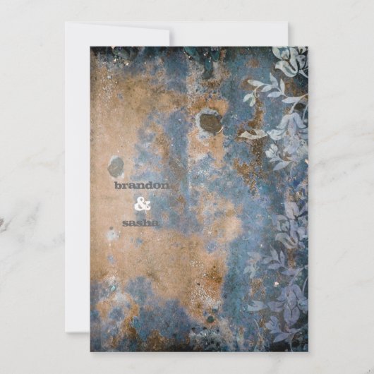 GC | Luscious Rustic w/flower | Golden Metallic Kaart (Voorkant)