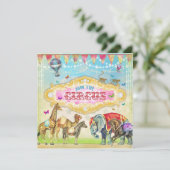GC Magical Join the Circus  Girl Invite Kaart (Staand voorkant)