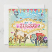 GC Magical Join the Circus  Girl Invite Kaart (Voorkant)